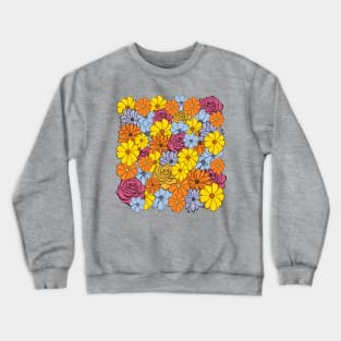 Flower Collage Crewneck Sweatshirt